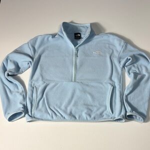 The North Face Light Blue Fleece Quarter Zip Pullover Women’s Small